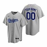 Los Angeles Dodgers Customized Nike Gray Stitched MLB Cool Base Jersey,baseball caps,new era cap wholesale,wholesale hats